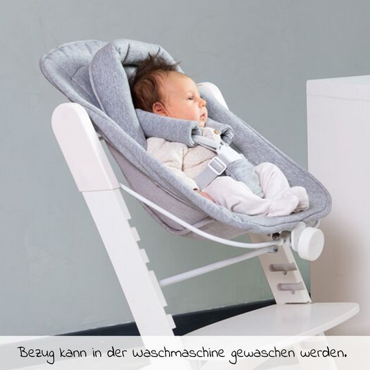 Childhome Neugeborenensitz für Hochstuhl Evosit - Grau Weiß