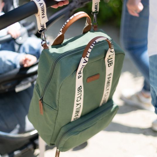 Childhome Wickelrucksack Family Club - Signature - Grün