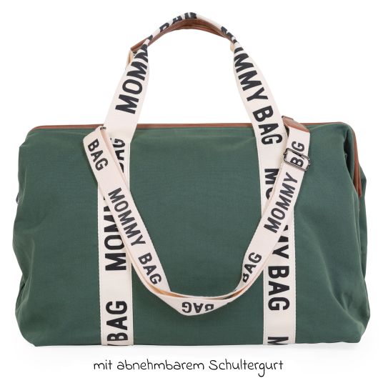 Childhome Borsa fasciatoio Borsa mamma - Tela firmata - Verde