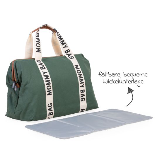 Childhome Borsa fasciatoio Borsa mamma - Tela firmata - Verde