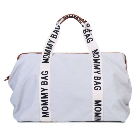 Childhome Wickeltasche Mommy Bag - Signature Canvas - Offwhite