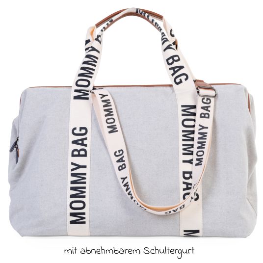 Childhome Wickeltasche Mommy Bag - Signature Canvas - Offwhite