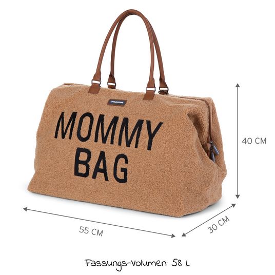 Childhome Wickeltasche Mommy Bag - Teddy - Braun