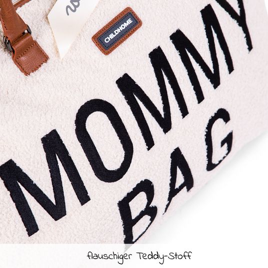 Childhome Wickeltasche Mommy Bag - Teddy - Ecru