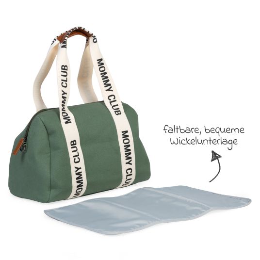 Childhome Mommy Club changing bag - Signature Canvas - Green