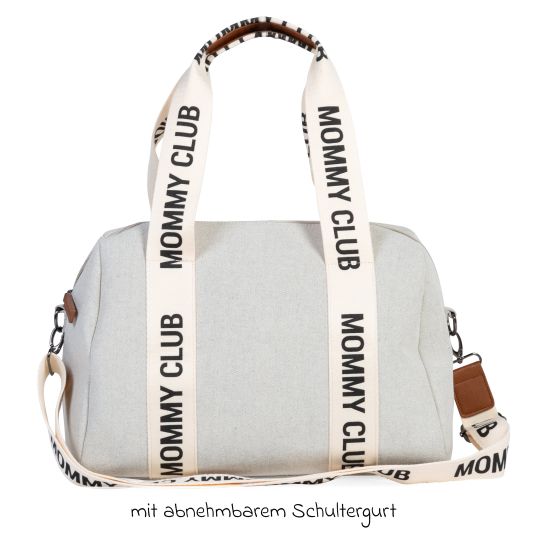 Childhome Borsa fasciatoio Mommy Club - Tela firmata - Bianco sporco