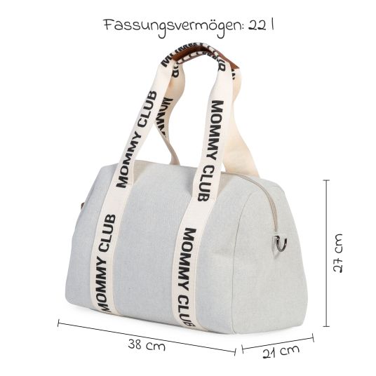 Childhome Wickeltasche Mommy Club - Signature Canvas - Offwhite