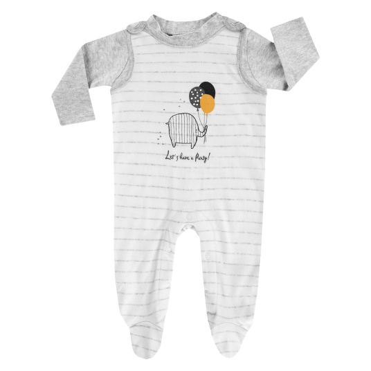 Coconette 2-piece sleeping bag set - Circle White Grey + FREE romper with shirt - Let's have a party - size 62/68
