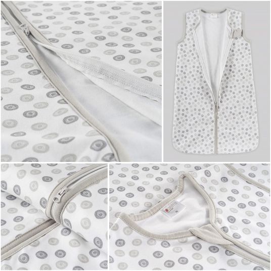 Coconette Sleeping Bag Padded - Circle White Grey - Size 70 cm