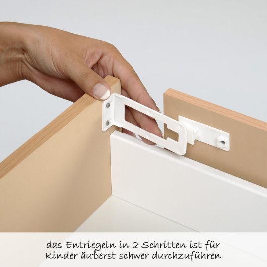 coona Schrank- & Schubladensicherung mit Einklemmschutz - 2er Pack