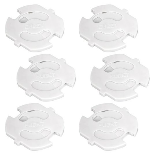 coona Protezioni per prese di corrente in confezione da 6 pezzi - Bianco