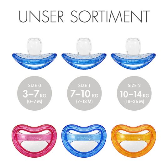 Curaprox Pacifier 2 Pack Biofunktional Duo - Silicone 7-18 M - Blue
