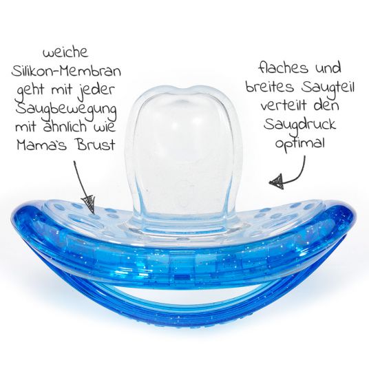 Curaprox Pacifier Biofunktional Single - Silicone 0-7 M - Blue