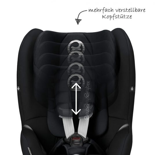 Cybex Seggiolino per bambini Sirona M2 i-Size Reboarder con base - Lavastone Nero Nero