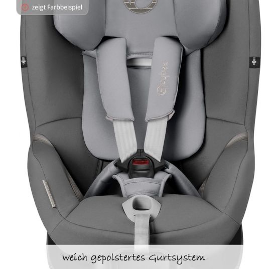 Cybex Reboarder-Kindersitz Sirona M2 i-Size inkl. Base - Lavastone Black Black