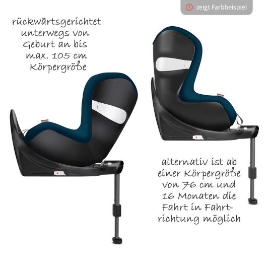 Cybex Reboarder-Kindersitz Sirona M2 i-Size inkl. Base M - Urban Black
