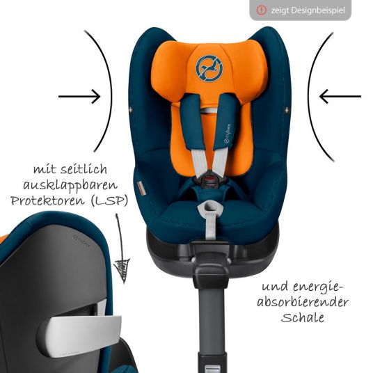 Cybex Reboarder-Kindersitz Sirona M2 i-Size mit Sensorsafe inkl. Base M - Manhattan Grey Mid Grey