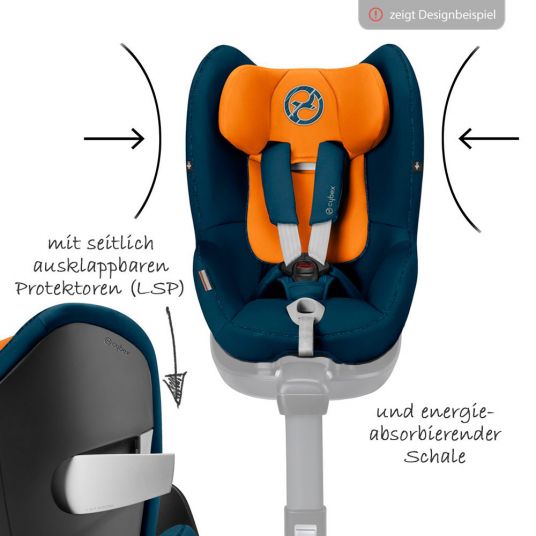Cybex Seggiolino per bambini Sirona M2 i-Size Reboarder con sensore di sicurezza - Grigio Manhattan Grigio medio