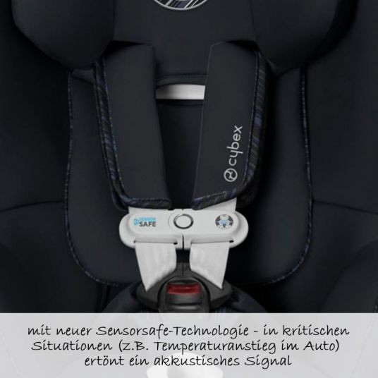Cybex Reboarder-Kindersitz Sirona M2 i-Size mit Sensorsafe - Urban Black