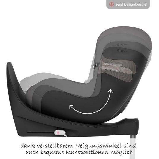 Cybex Reboarder-Kindersitz Sirona S i-Size inkl. Base M - Manhattan Grey Mid Grey
