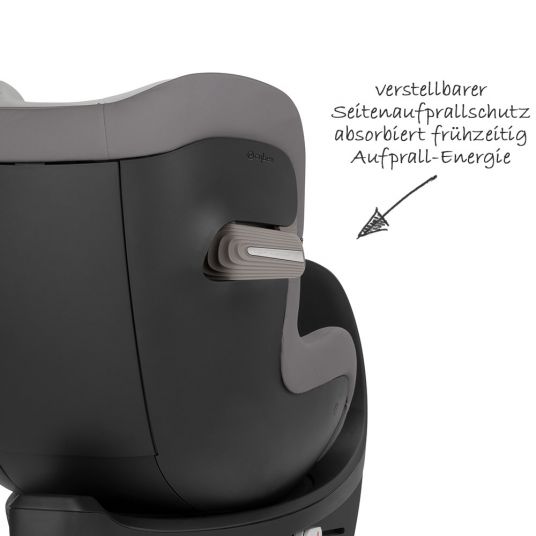 Cybex Reboarder-Kindersitz Sirona S i-Size inkl. Base - Manhattan Grey Mid Grey
