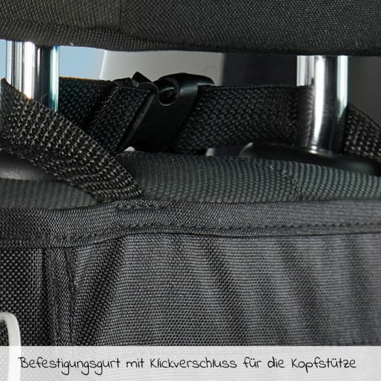 Diago Car Organizer Backrest Protector with Adjustable Tablet Holder - Black