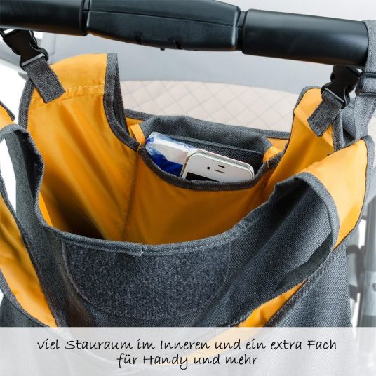 Diago Kinderwagen-Tasche Deluxe - Grau Orange