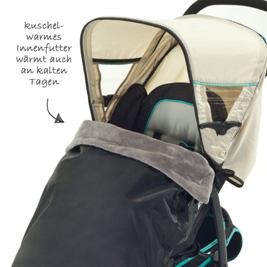 Diago Thermal blanket for stroller - Black Grey