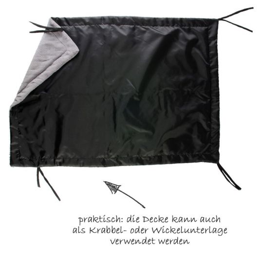 Diago Thermo-Decke für Kinderwagen - Schwarz Grau