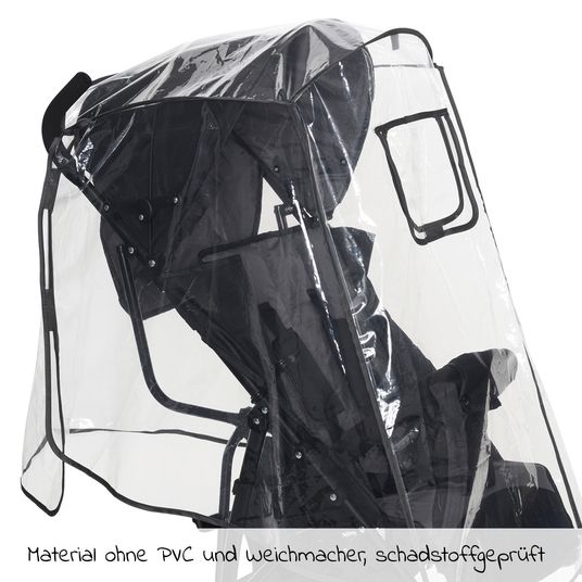 Diago Universal Regenschutz für Buggy & Sportwagen mit verschließbarem Fenster