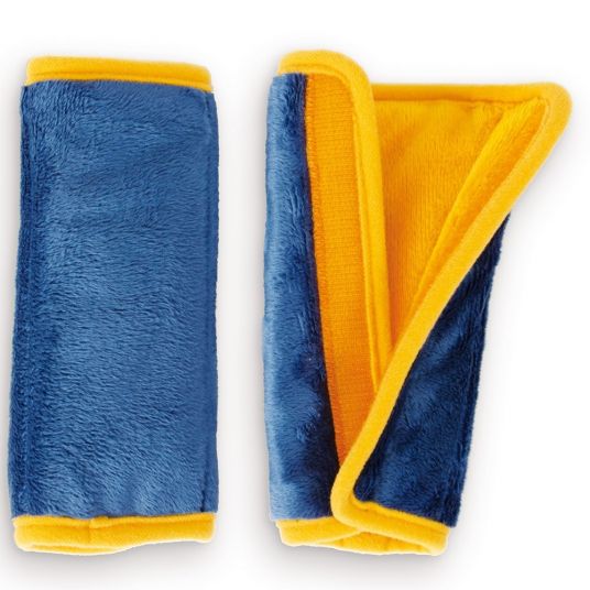 Diago Cuscinetti reversibili per cinture di sicurezza - Confezione da 2 - blu arancione