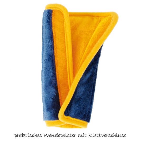 Diago Wende-Gurtpolster 2er Pack - Blau Orange
