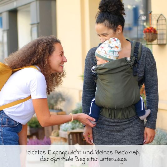 Didymos DidyFix Fullbuckle baby carrier from birth - 3.5 kg - 20 kg - squat-spread position, tummy, back and hip carry, 100% organic cotton - Olive