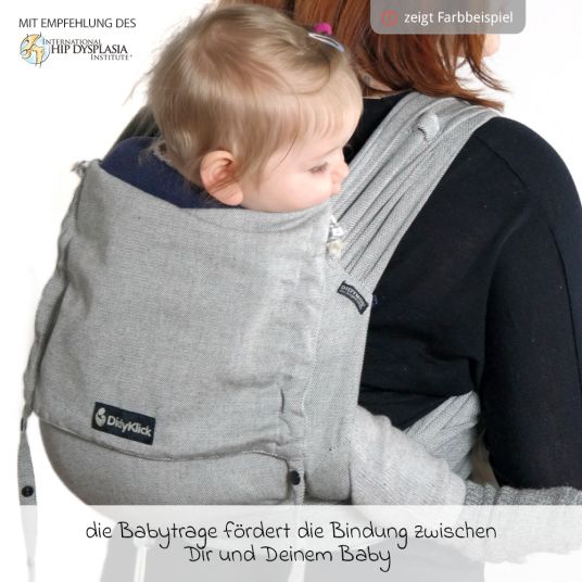 Didymos DidyKlick 4u Halfbuckle baby carrier from birth - 3.5 kg - 20 kg - squat-spread position, tummy, back and hip carry, 100% organic cotton - olive