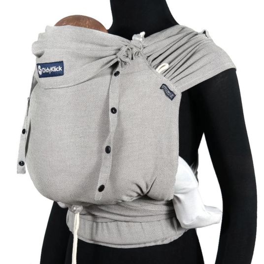 Didymos Baby carrier DidyKlick 4u Halfbuckle from birth - 3.5 kg - 20 kg - squat-spread position, tummy, back and hip carry, 100% organic cotton - Siber