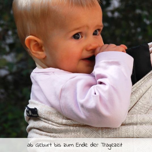 Didymos Baby sling from birth - 3.5 kg - 20 kg - spread-squat position, tummy, back and hip carry, 100 % organic cotton 68 x 470 cm - Prima - Nature