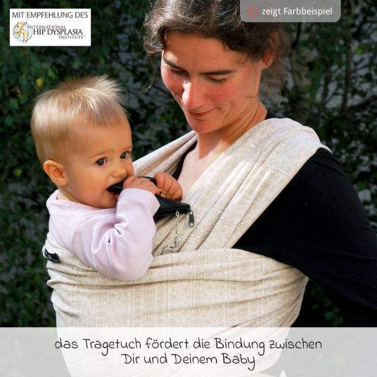 Didymos Baby sling from birth - 3.5 kg - 20 kg - spread-squat position, tummy, back and hip carry, 100 % organic cotton 68 x 470 cm - Prima - Pastel
