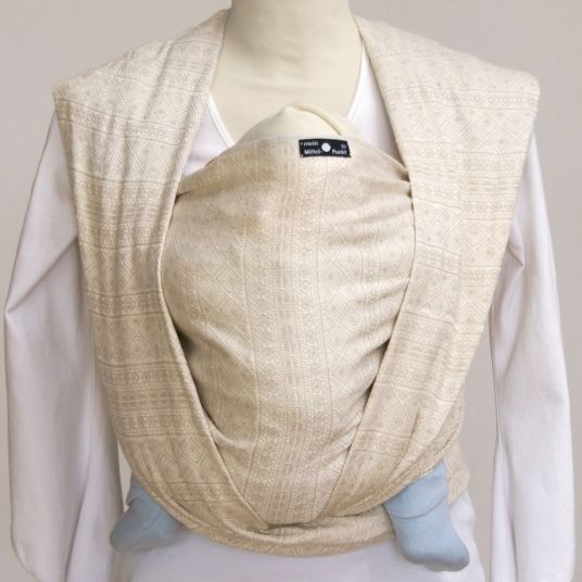 Didymos Baby sling from birth - 3.5 kg - 20 kg - spread-squat position, tummy, back and hip carry, 100 % organic cotton 68 x 520 cm - Prima - Nature