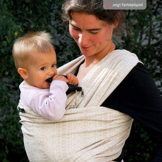 Didymos Babytragetuch ab Geburt - 3,5 kg - 20 kg - Anhock-Spreiz-Haltung, Bauch-, Rücken- und Hüfttrageweise, 100 % kbA-Baumwolle 68 x 520 cm - Prima - Pastell