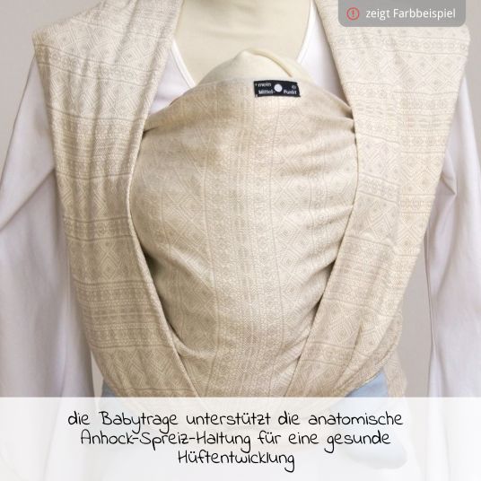 Didymos Baby sling from birth - 3.5 kg - 20 kg - spread-squat position, tummy, back and hip carry, 100% organic cotton 68 x 520 cm - Prima - Pastel