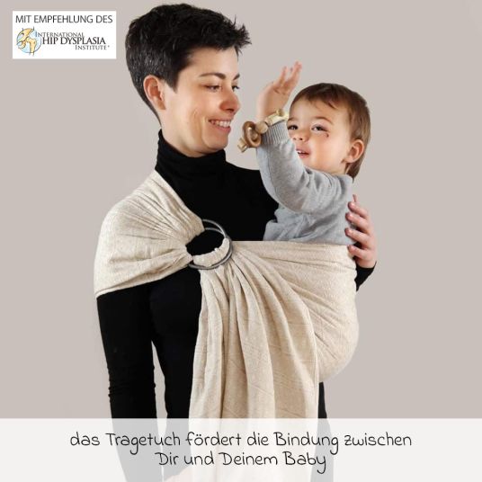 Didymos Baby sling DidySling from birth - 3.5 kg - 20 kg - squat-spread position, tummy, back and hip carrying, 100% organic cotton - Prima - Nature