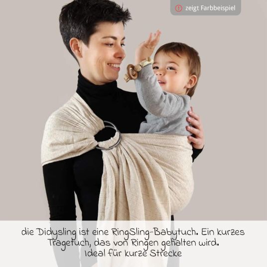 Didymos Baby sling DidySling from birth - 3.5 kg - 20 kg - hock-spread position, tummy, back and hip carry, 100% organic cotton - silver
