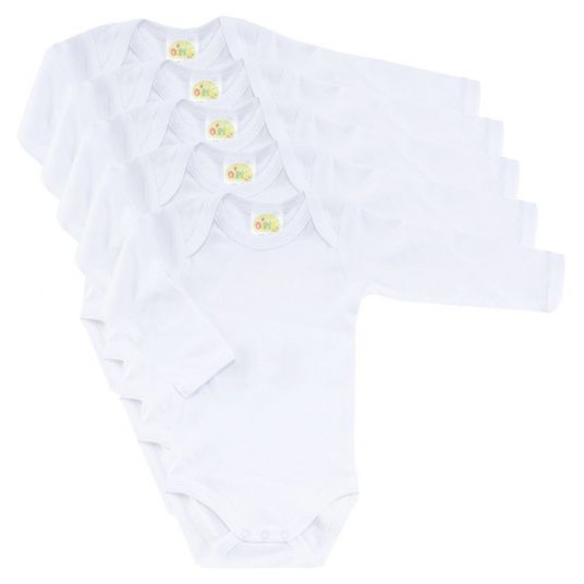 Dimotex Body pack of 5 long sleeves - white - size 50/56