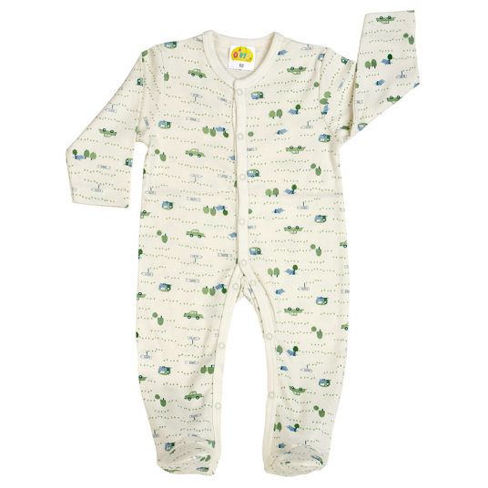 Dimotex Pajama One Piece Camping - Offwhite Blue Green - Gr. 56