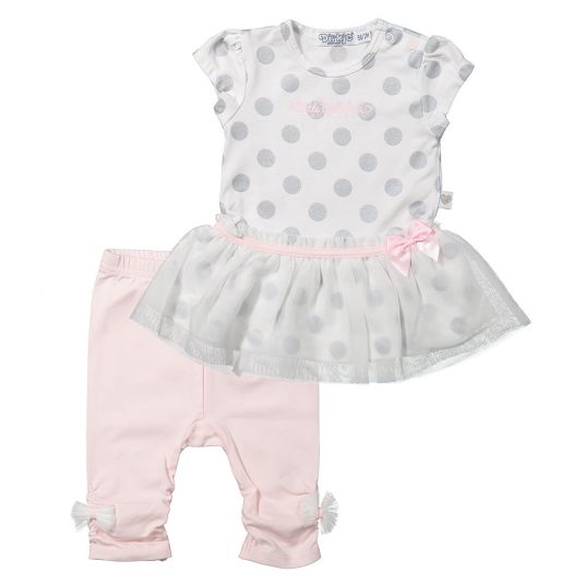 Dirkje 2-piece set dress + leggings - Little Ballerina Pink White - size 56