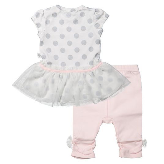 Dirkje 2-piece set dress + leggings - Little Ballerina Pink White - size 56