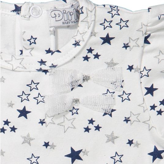 Dirkje 2-piece set dress + leggings - stars white blue - size 56