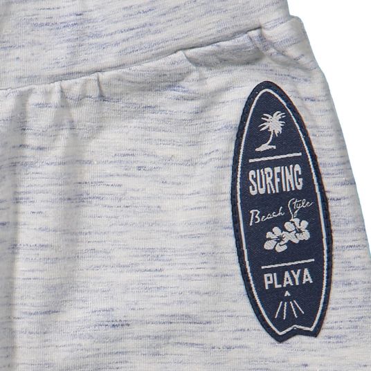 Dirkje 2-piece set long sleeve shirt + pants - surfer light gray melange - size 56