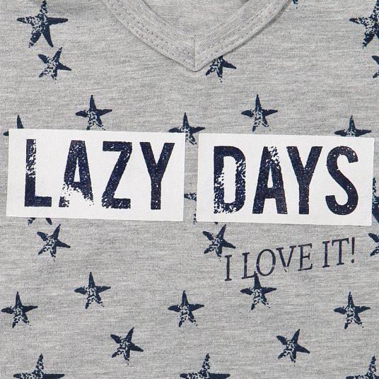 Dirkje 2-piece set T-shirt + shorts - Lazy Days Gray Melange - size 56