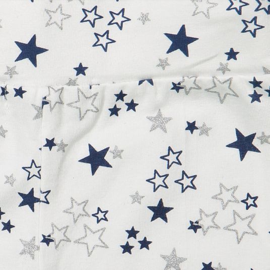 Dirkje Set 3 pezzi vestito + pantaloncini + fascia - stelle bianco blu - taglia 62